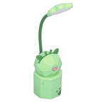 Kids Reading Light Cute Design USB Charging Warm Light 360 Degrees Gooseneck Adjustment Safe Material Kids LampGreen