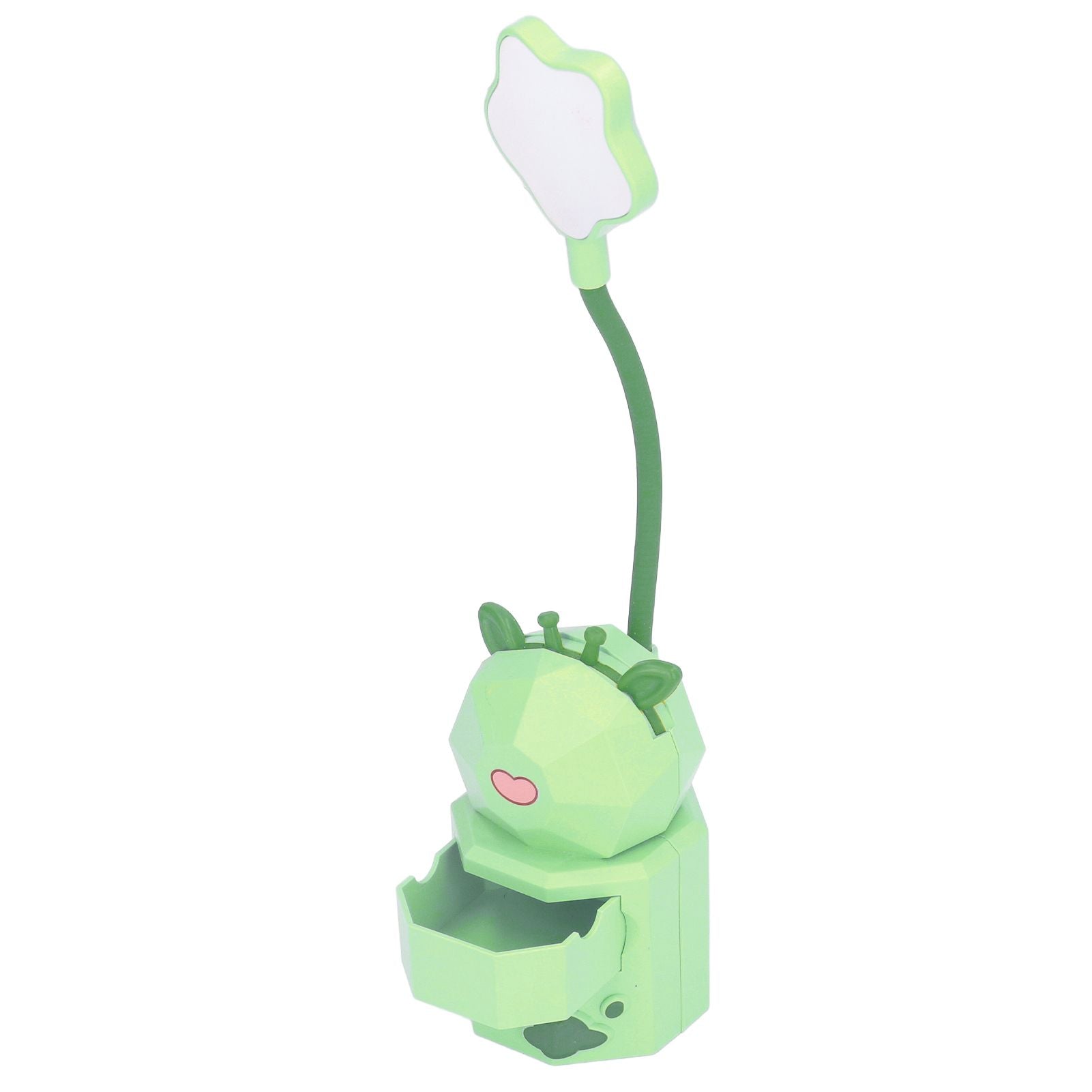 Kids Reading Light Cute Design USB Charging Warm Light 360 Degrees Gooseneck Adjustment Safe Material Kids LampGreen