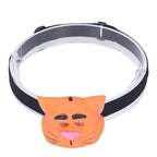 Kids Headlamp Cat Shape 2 Lighting Modes Lightweight Portable Battery Power Supply Plastic Headlight for Camping