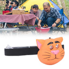 Kids Headlamp Cat Shape 2 Lighting Modes Lightweight Portable Battery Power Supply Plastic Headlight for Camping