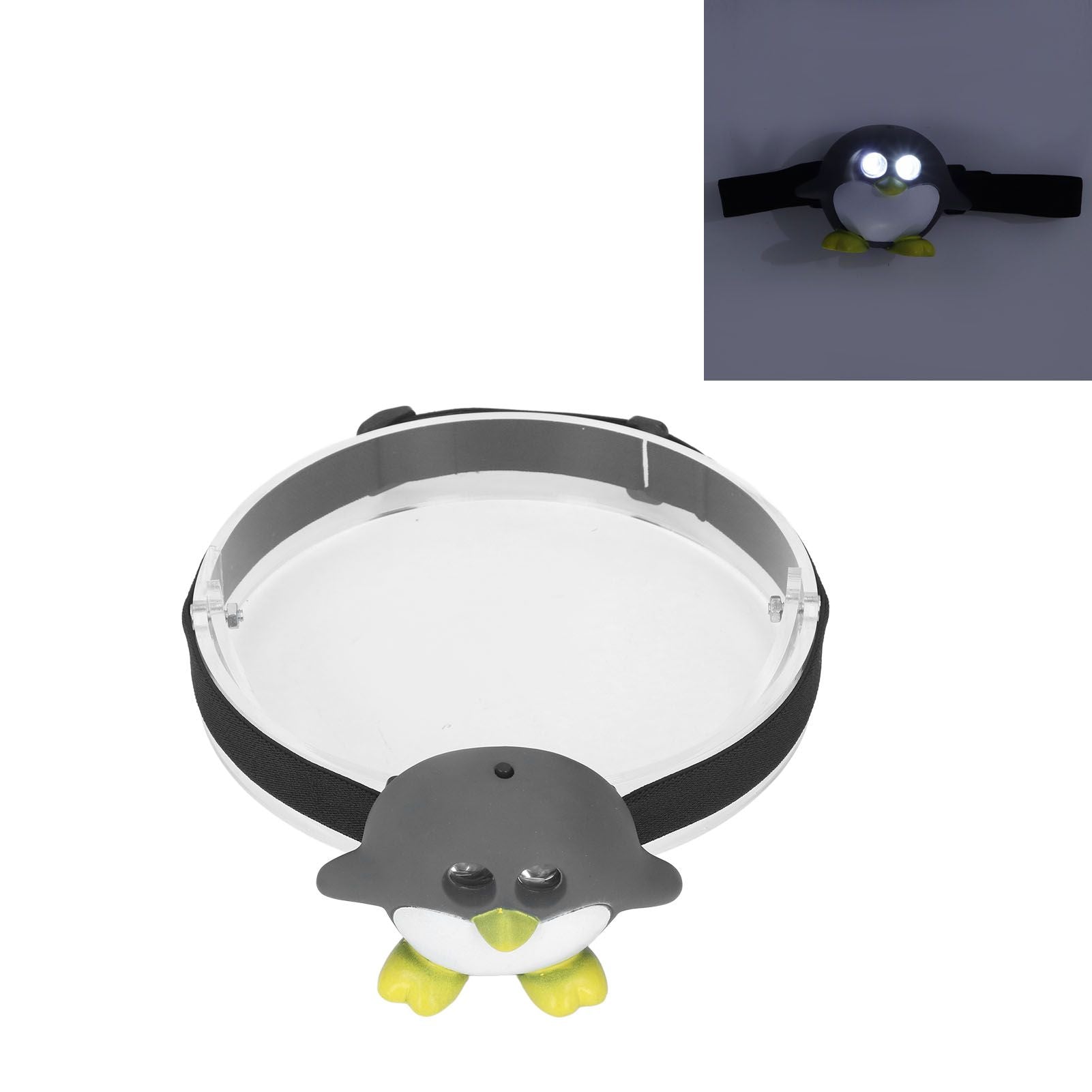 LED Animal Head Lamp 2 Modes Cute Lightweight Child Head Light for Reading Camping