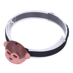 Kids Headlamp Monkey Appearance 2 Lighting Modes Battery Powered Lightweight Plastic LED Headlight for Outdoor Sports