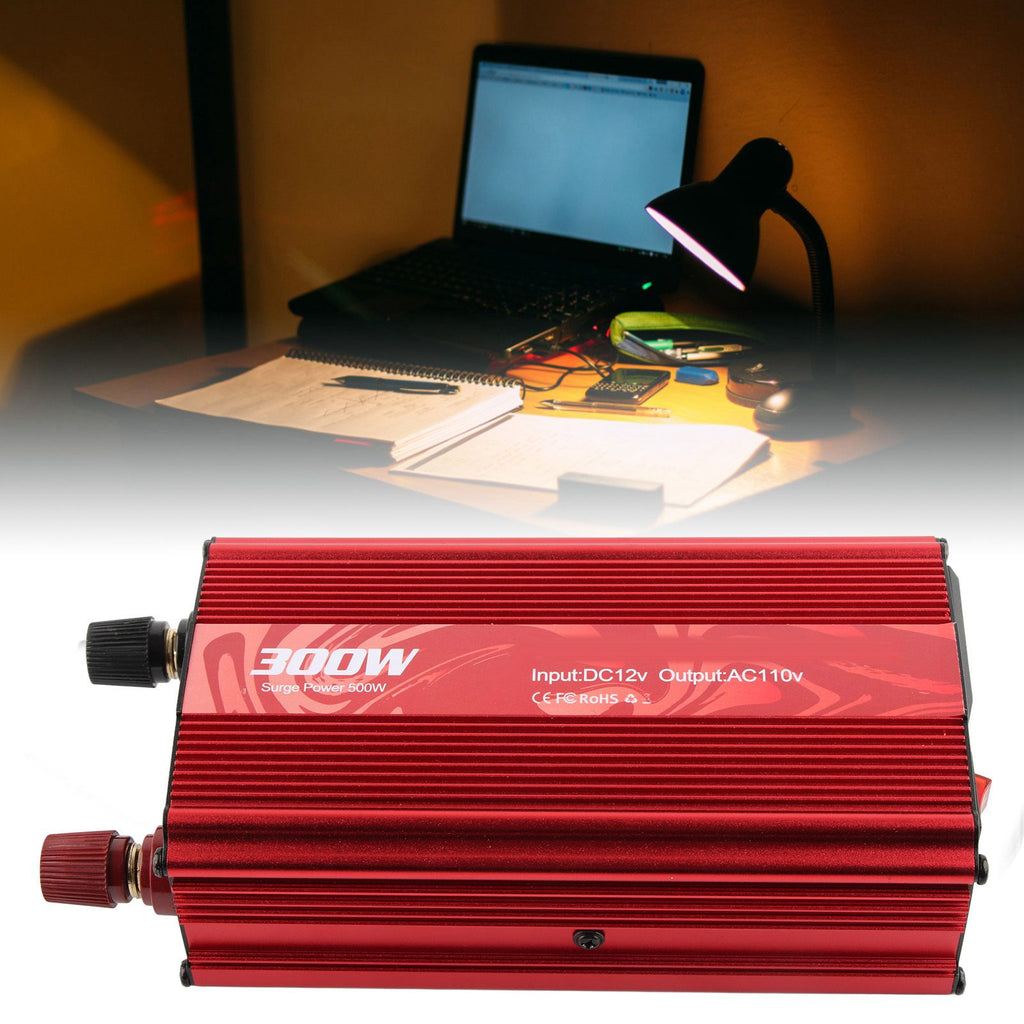 DC to AC Converter Aluminum Alloy Smart Repair Sine Wave Power Inverters 300W 12V to 110V