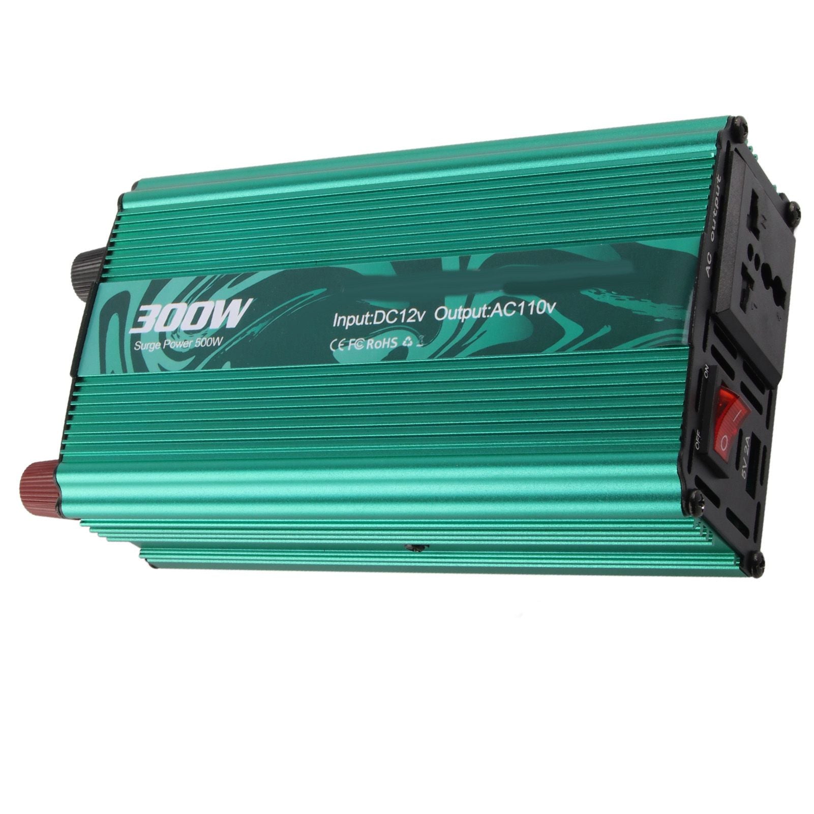 DC to AC Converter Aluminum Alloy Smart Repair Sine Wave Power Inverters 300W 12V to 110V Vert