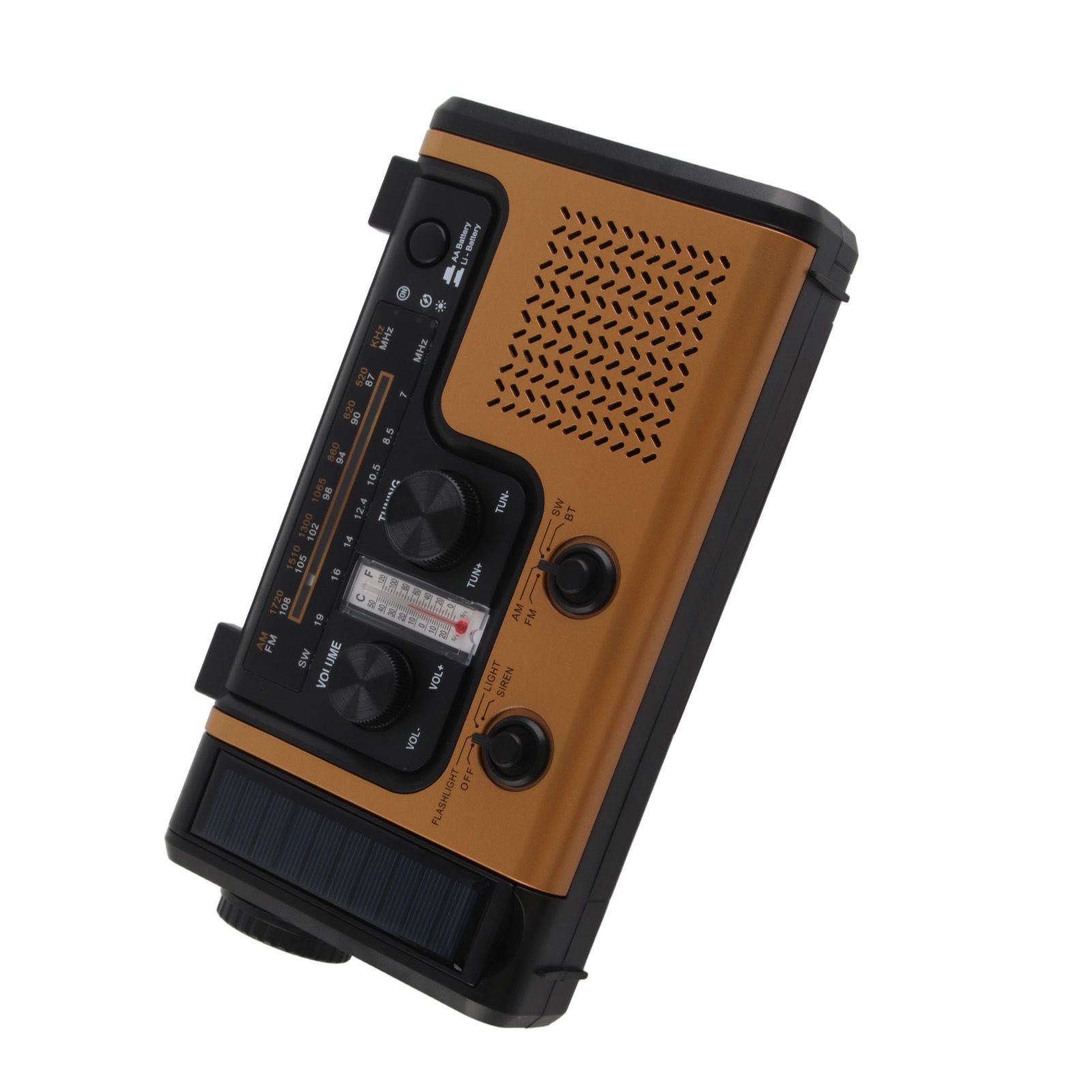 Portable LED Solar Hand Crank Radio 2000mAh AM FM SW Emergency Weather Radio with Flashlight