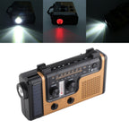 Portable LED Solar Hand Crank Radio 2000mAh AM FM SW Emergency Weather Radio with Flashlight