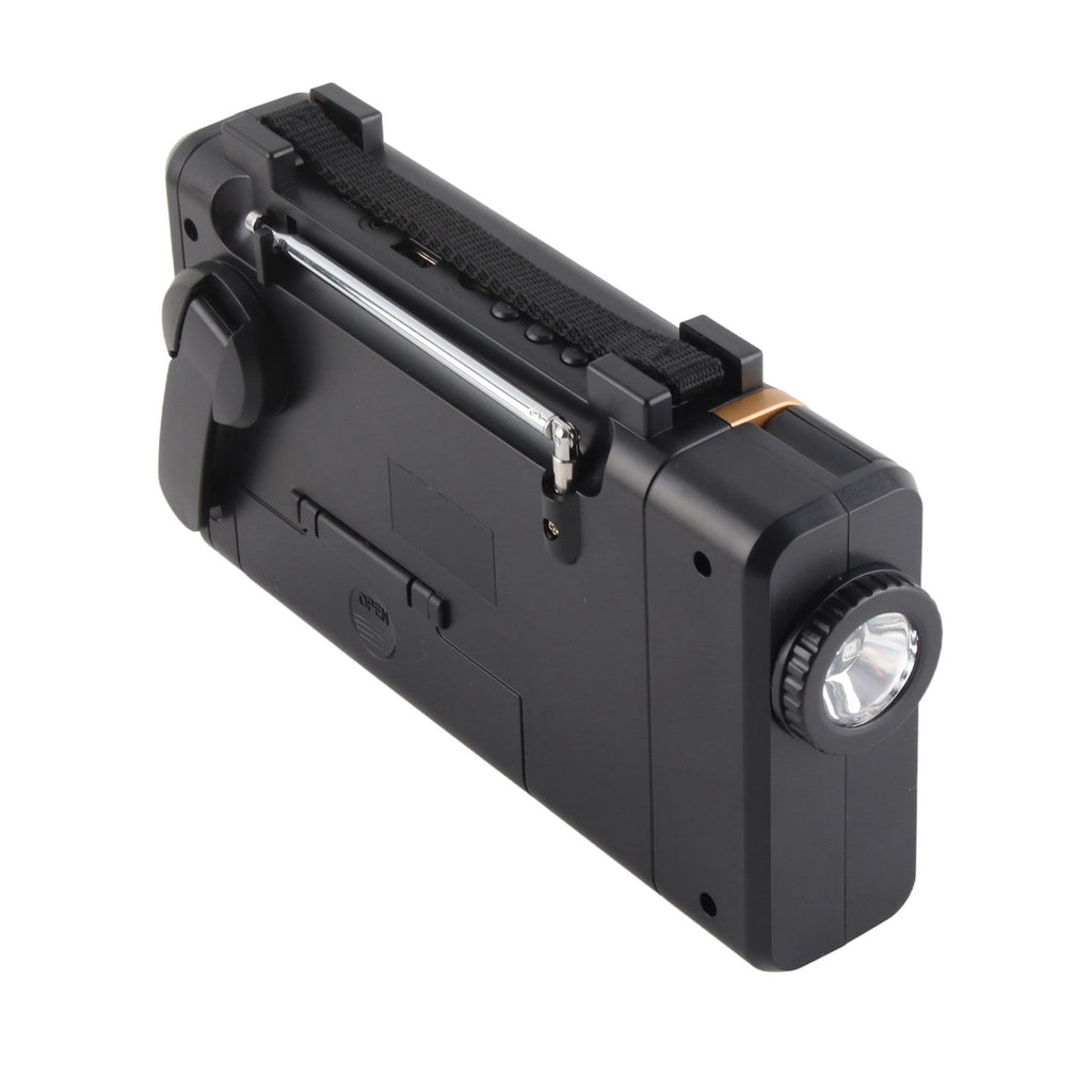 Portable LED Solar Hand Crank Radio 2000mAh AM FM SW Emergency Weather Radio with Flashlight