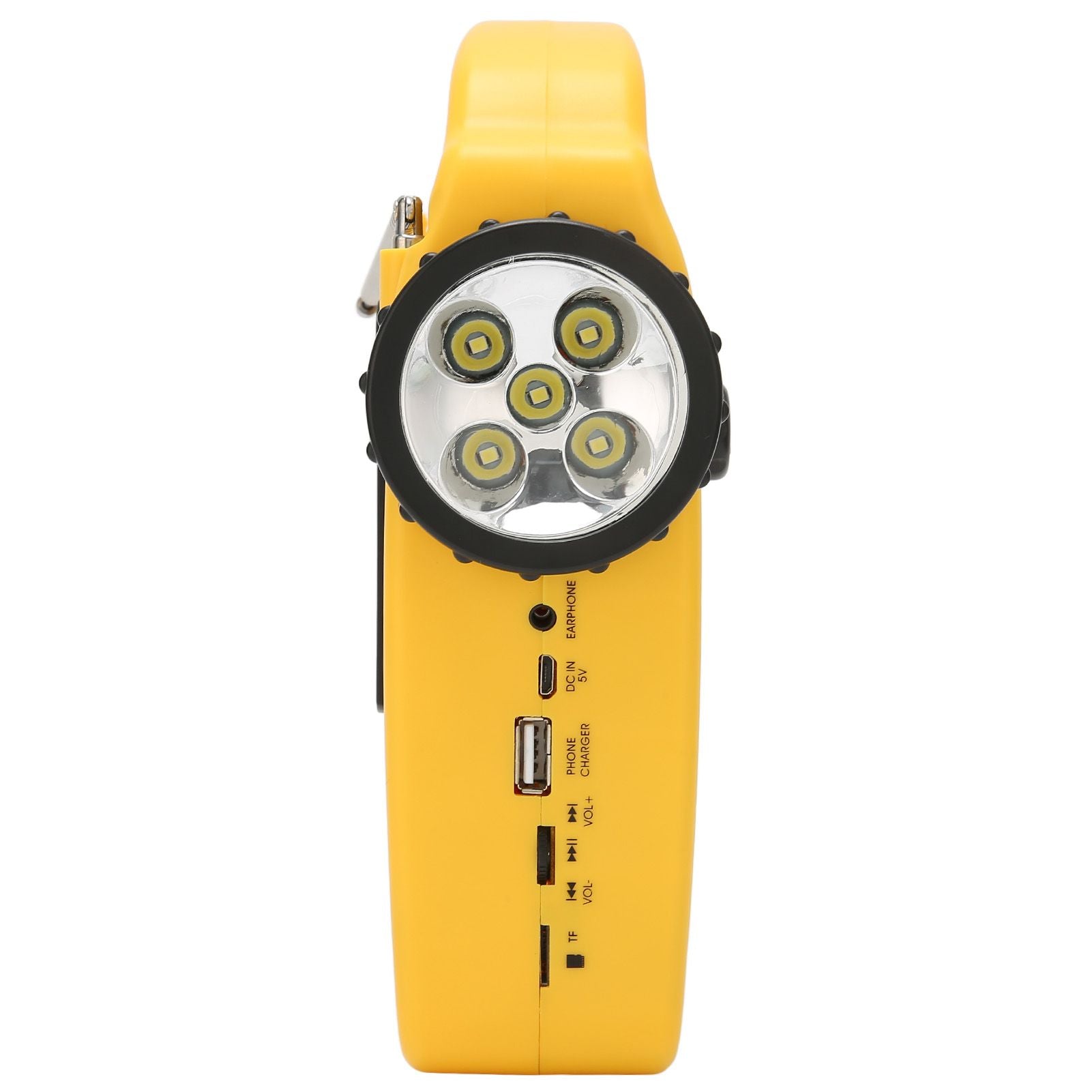 Hand Crank Solar Radio AM FM SW Emergency Radio with LED Flashlight Reading Light MP3 Player for Outdoor CampingYellow