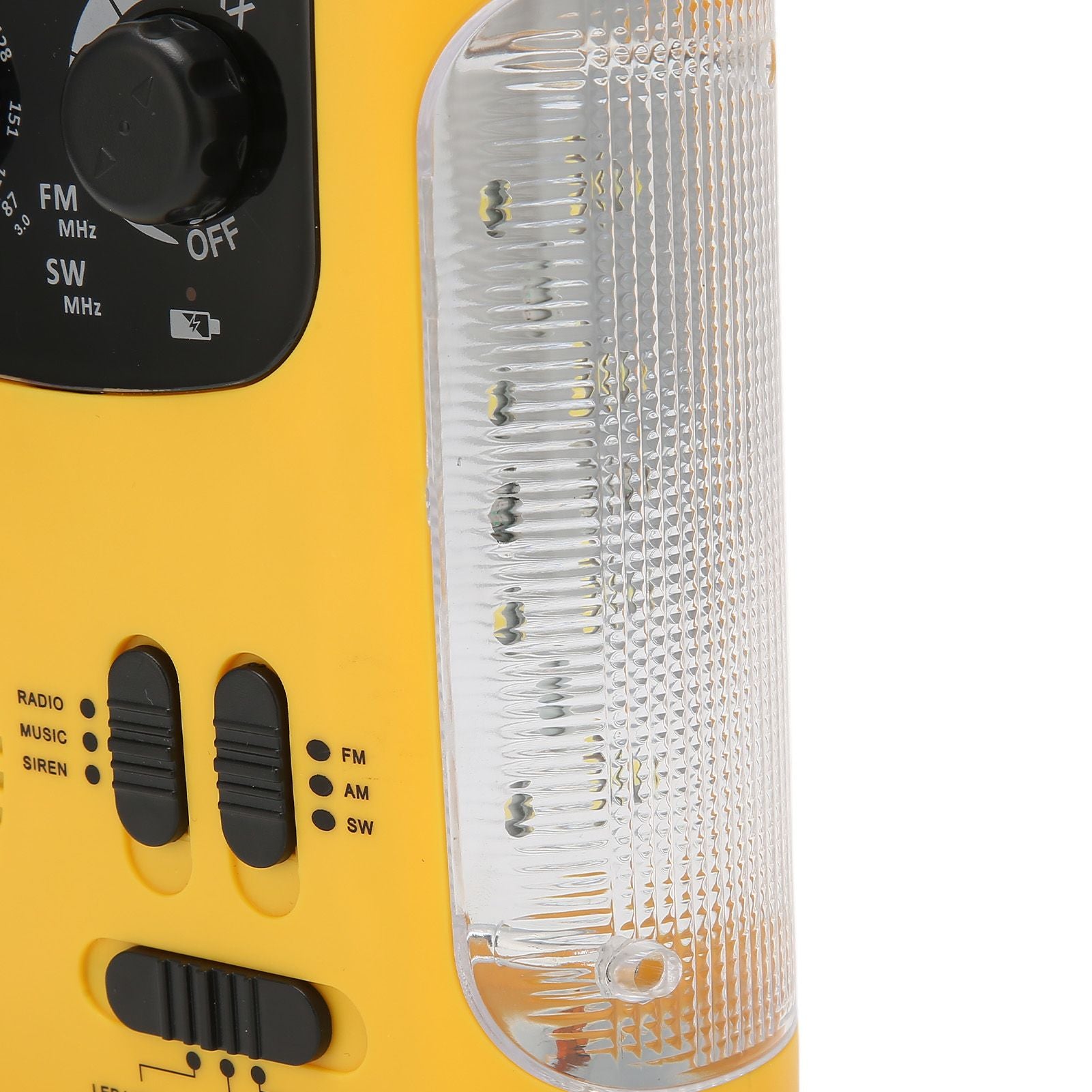 Hand Crank Solar Radio AM FM SW Emergency Radio with LED Flashlight Reading Light MP3 Player for Outdoor CampingYellow
