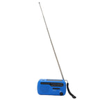 Hand Crank Solar Radio AM FM SW1 SW2 Camping LED Flashlight Multiband Camping Emergency Radio for OutdoorBlue