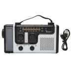 LED Hand Crank Radio AM FM SW Solar Dynamo Outdoor Emergency Radio with Portable Flashlight