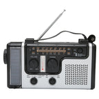 LED Hand Crank Radio AM FM SW Solar Dynamo Outdoor Emergency Radio with Portable Flashlight