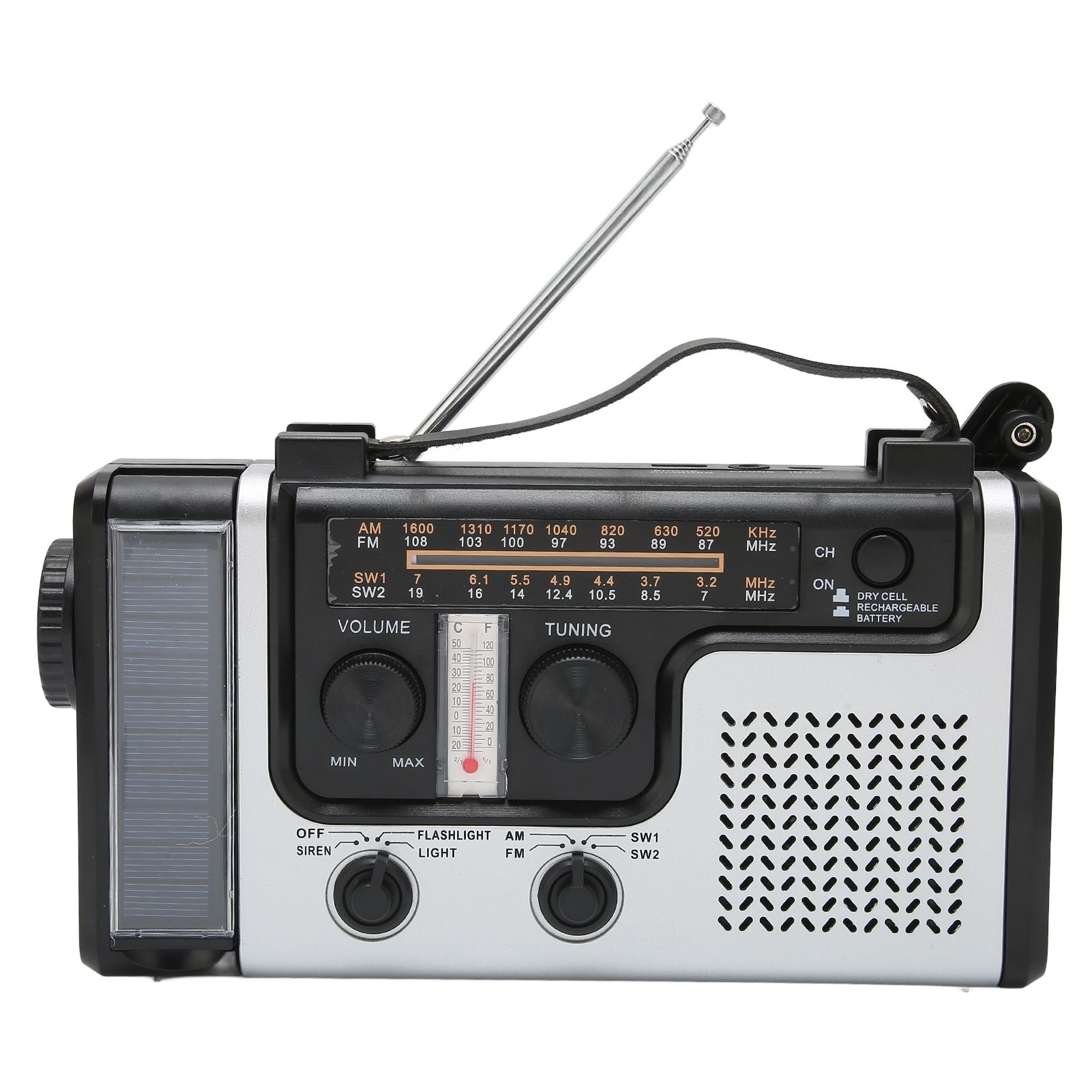 LED Hand Crank Radio AM FM SW Solar Dynamo Outdoor Emergency Radio with Portable Flashlight