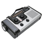 LED Hand Crank Radio AM FM SW Solar Dynamo Outdoor Emergency Radio with Portable Flashlight