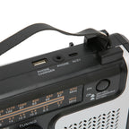 LED Hand Crank Radio AM FM SW Solar Dynamo Outdoor Emergency Radio with Portable Flashlight