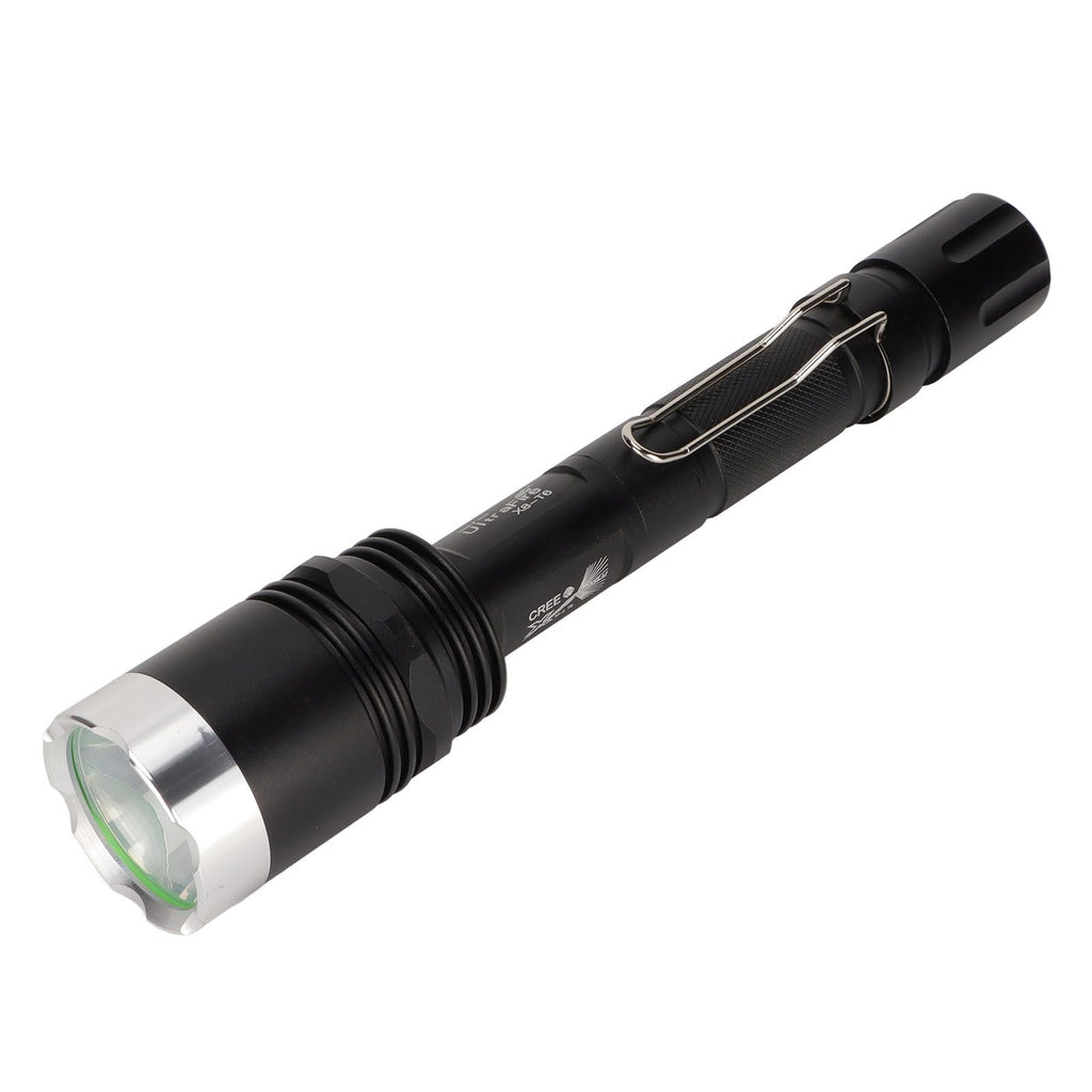 Camping Flashlight 5000LM Lengthened IPX5 Waterproof Anodized Black T6 Lamp Beads White Light Outdoor Flashlight