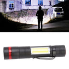 LED Flashlight Multifunction Highlight Telescopic Zoom Rechargeable Waterproof Mini Flashlight for Outdoor Lighting