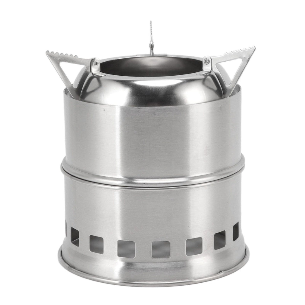 Mini Alcohol Stove for Camping Hiking Stainless Steel Campfire Stove With Storage Bag Round