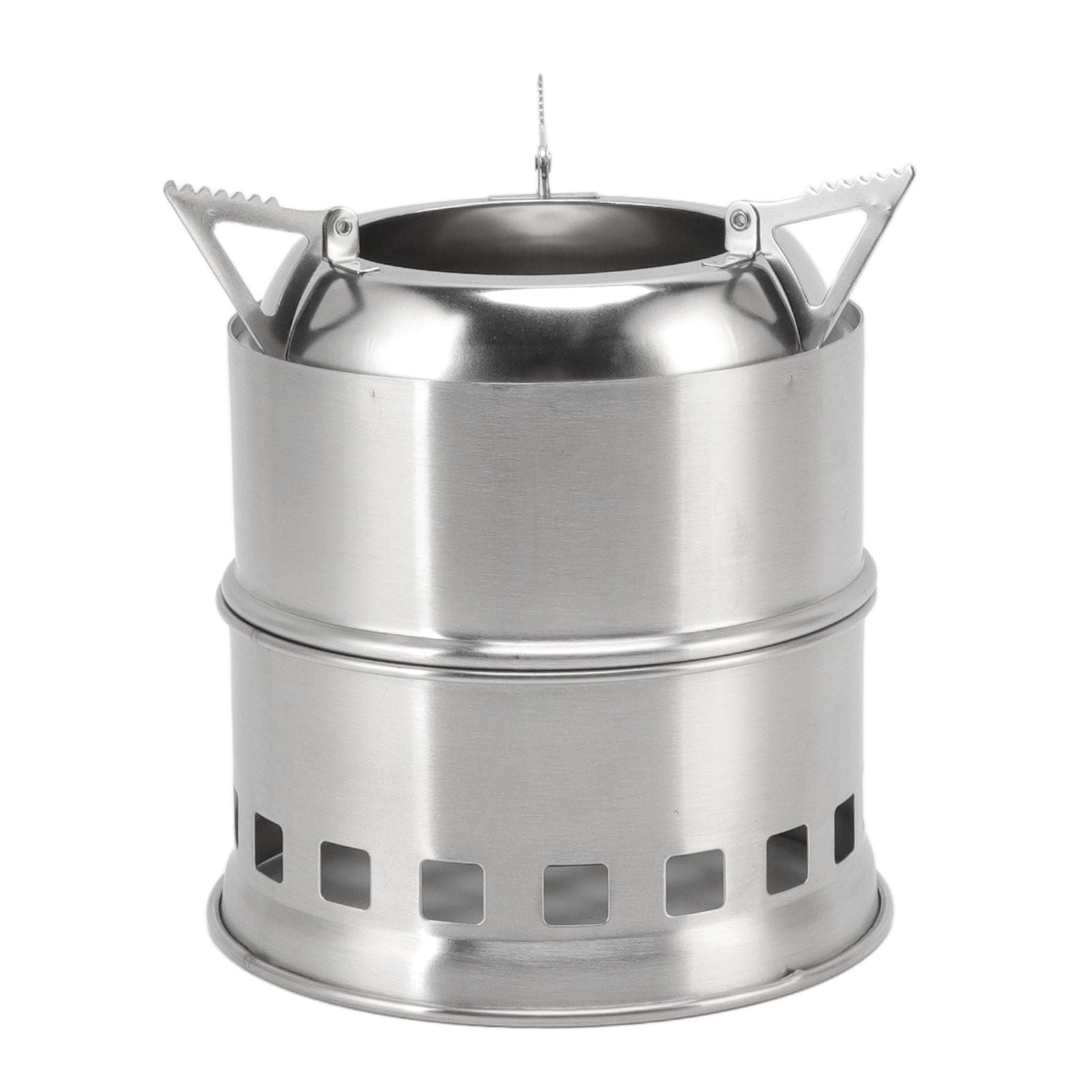 Mini Alcohol Stove for Camping Hiking Stainless Steel Campfire Stove With Storage Bag Round