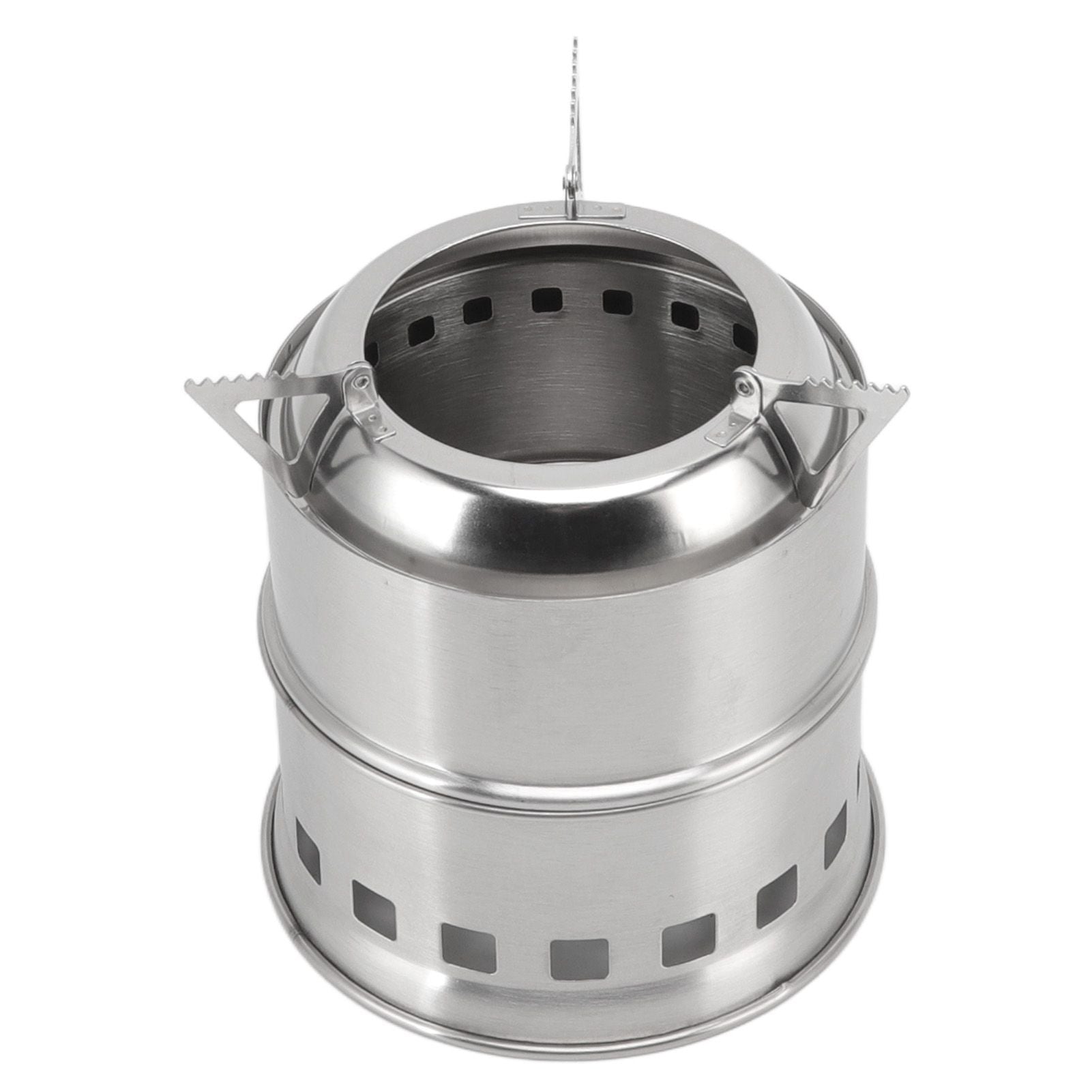 Mini Alcohol Stove for Camping Hiking Stainless Steel Campfire Stove With Storage Bag Round