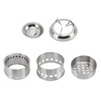 Mini Alcohol Stove for Camping Hiking Stainless Steel Campfire Stove With Storage Bag Round