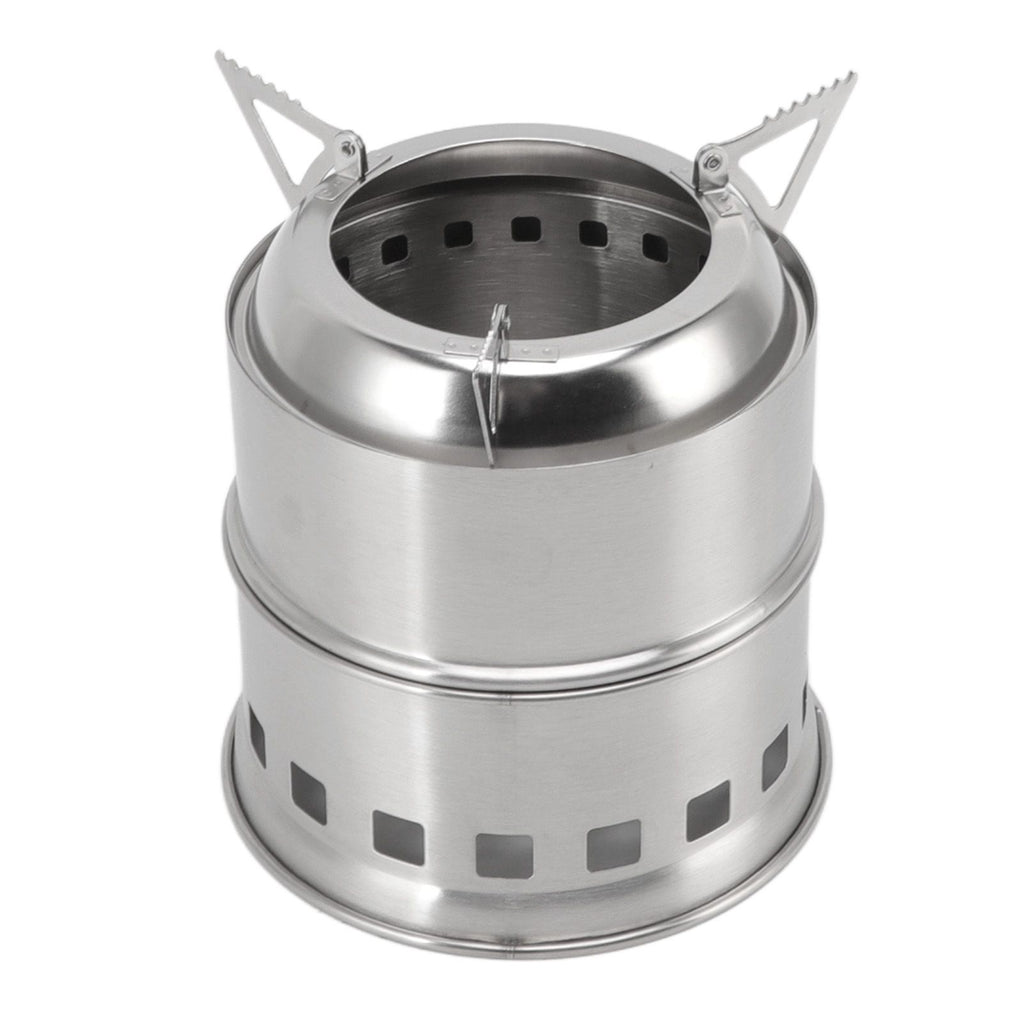 Mini Alcohol Stove for Camping Hiking Stainless Steel Campfire Stove With Storage Bag Round