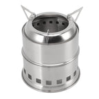Mini Alcohol Stove for Camping Hiking Stainless Steel Campfire Stove With Storage Bag Round
