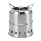 Mini Alcohol Stove for Camping Hiking Stainless Steel Campfire Stove With Storage Bag Round