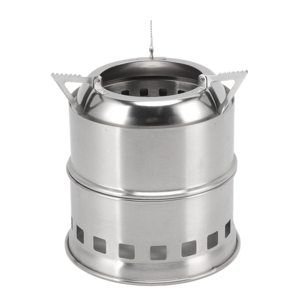 Mini Alcohol Stove for Camping Hiking Stainless Steel Campfire Stove With Storage Bag Round
