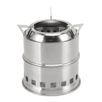 Mini Alcohol Stove for Camping Hiking Stainless Steel Campfire Stove With Storage Bag Round