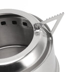 Mini Alcohol Stove for Camping Hiking Stainless Steel Campfire Stove With Storage Bag Round