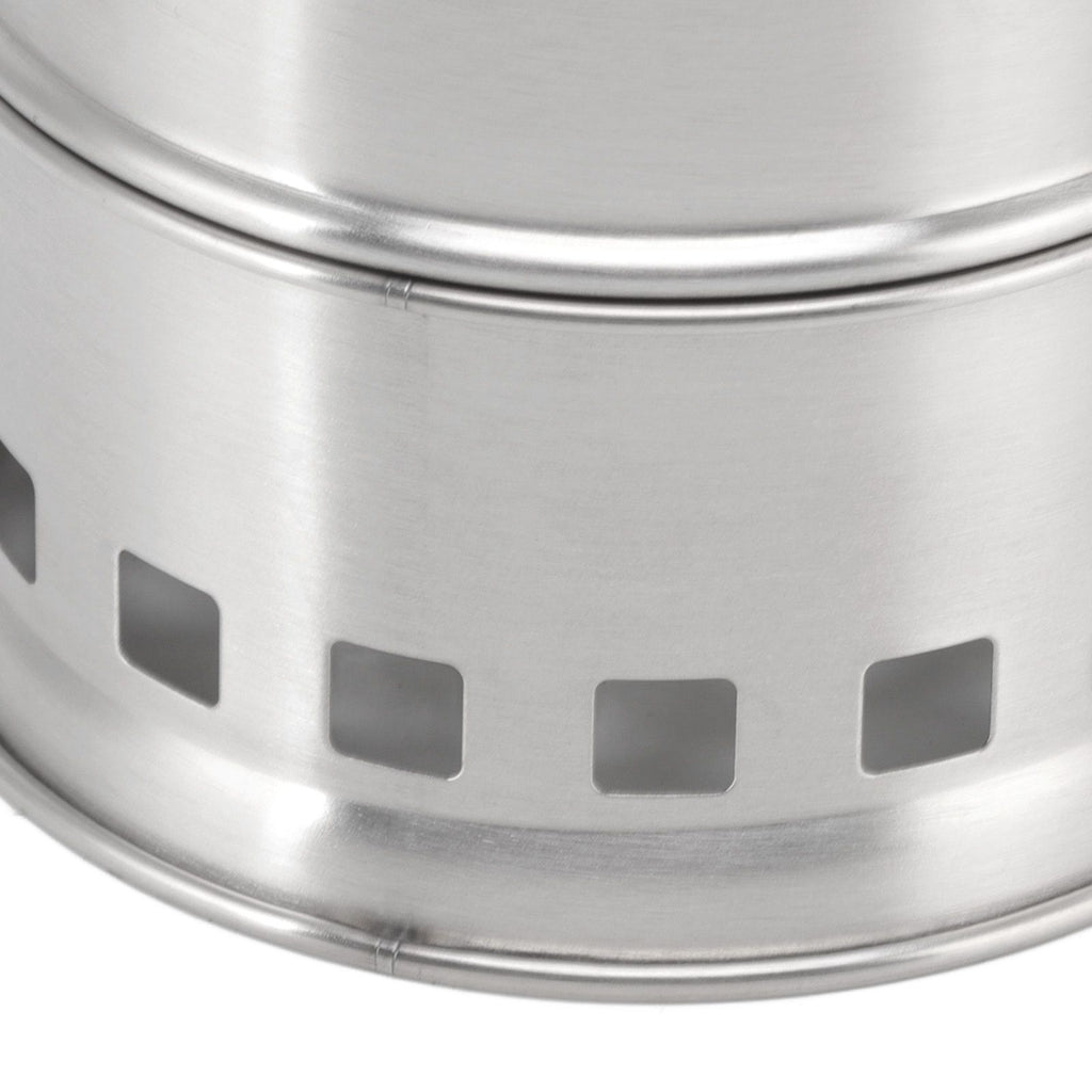 Mini Alcohol Stove for Camping Hiking Stainless Steel Campfire Stove With Storage Bag Round