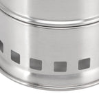 Mini Alcohol Stove for Camping Hiking Stainless Steel Campfire Stove With Storage Bag Round