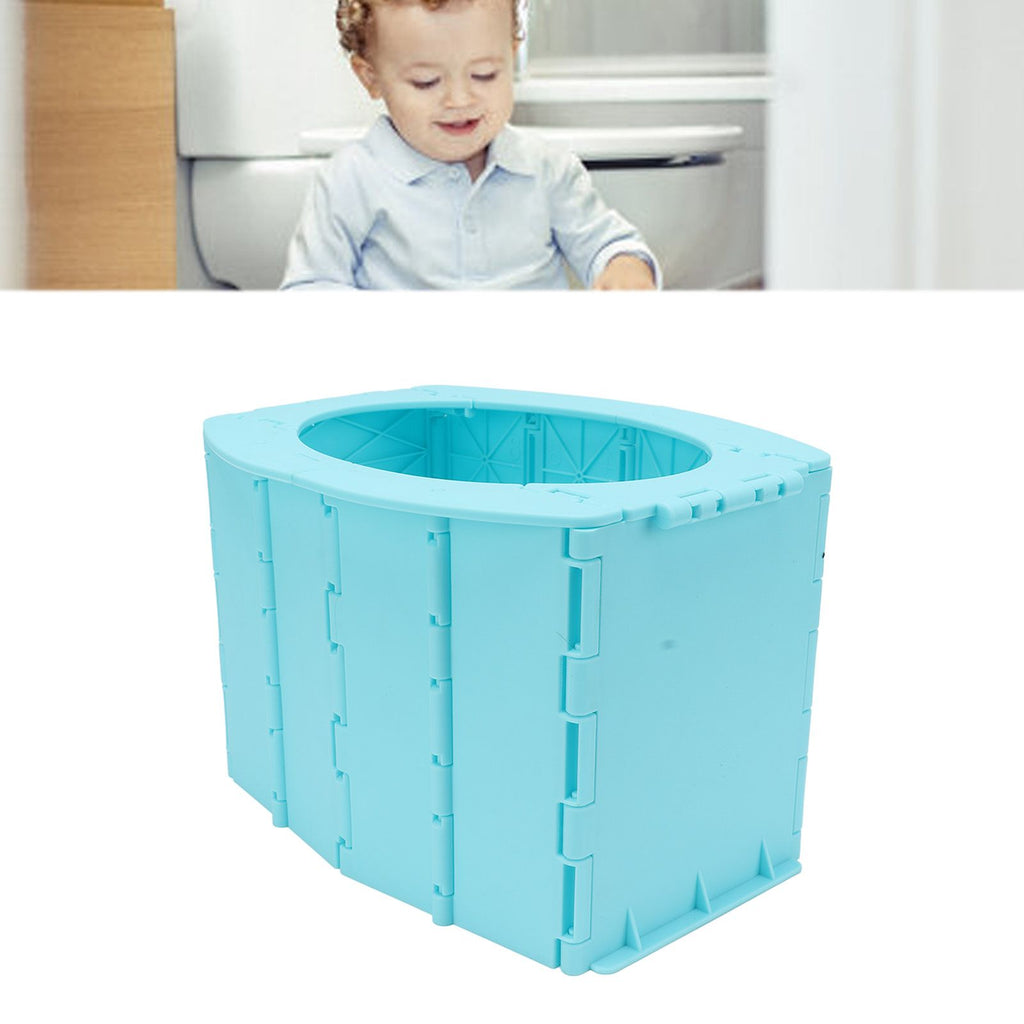 Kids Portable Toilet Portable Foldable Easy Cleaning ABS Potty Training Toilet for Outdoor Emergency Camping