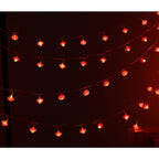 Red Chinese Lantern String Lights LED Light Beads Waterproof New Year Lantern with PVC Shell for Courtyards Without Tassel 6meter/19.7ft 40 Light