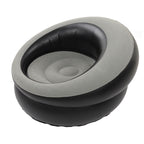 Inflatable Couch Flocking Air Sofa Simple Inflatable Chair for Living Room Bedroom Reading Room Office Balcony Travel Grey