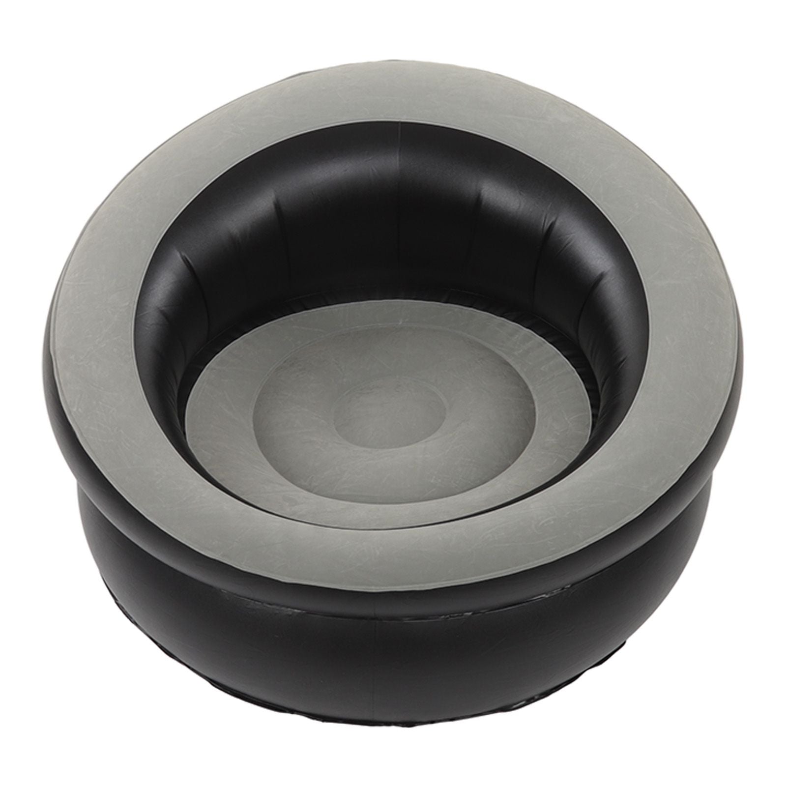 Inflatable Couch Flocking Air Sofa Simple Inflatable Chair for Living Room Bedroom Reading Room Office Balcony Travel Grey
