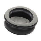 Inflatable Couch Flocking Air Sofa Simple Inflatable Chair for Living Room Bedroom Reading Room Office Balcony Travel Grey