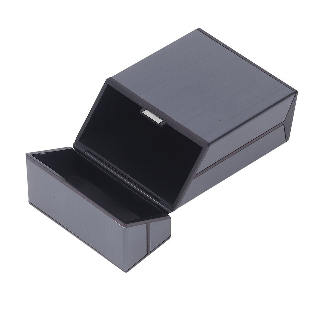 Magnetic Cigarette Case 20 Capacity Universal Flip Cover Aluminum Alloy Cigarette Box for Women Men Grey