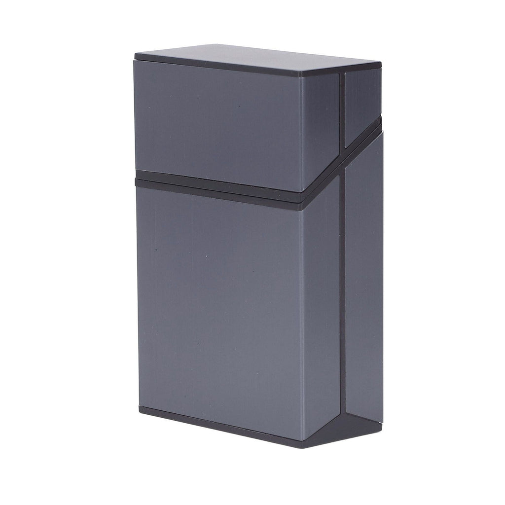 Magnetic Cigarette Case 20 Capacity Universal Flip Cover Aluminum Alloy Cigarette Box for Women Men Grey