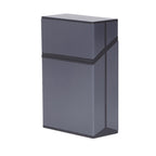 Magnetic Cigarette Case 20 Capacity Universal Flip Cover Aluminum Alloy Cigarette Box for Women Men Grey
