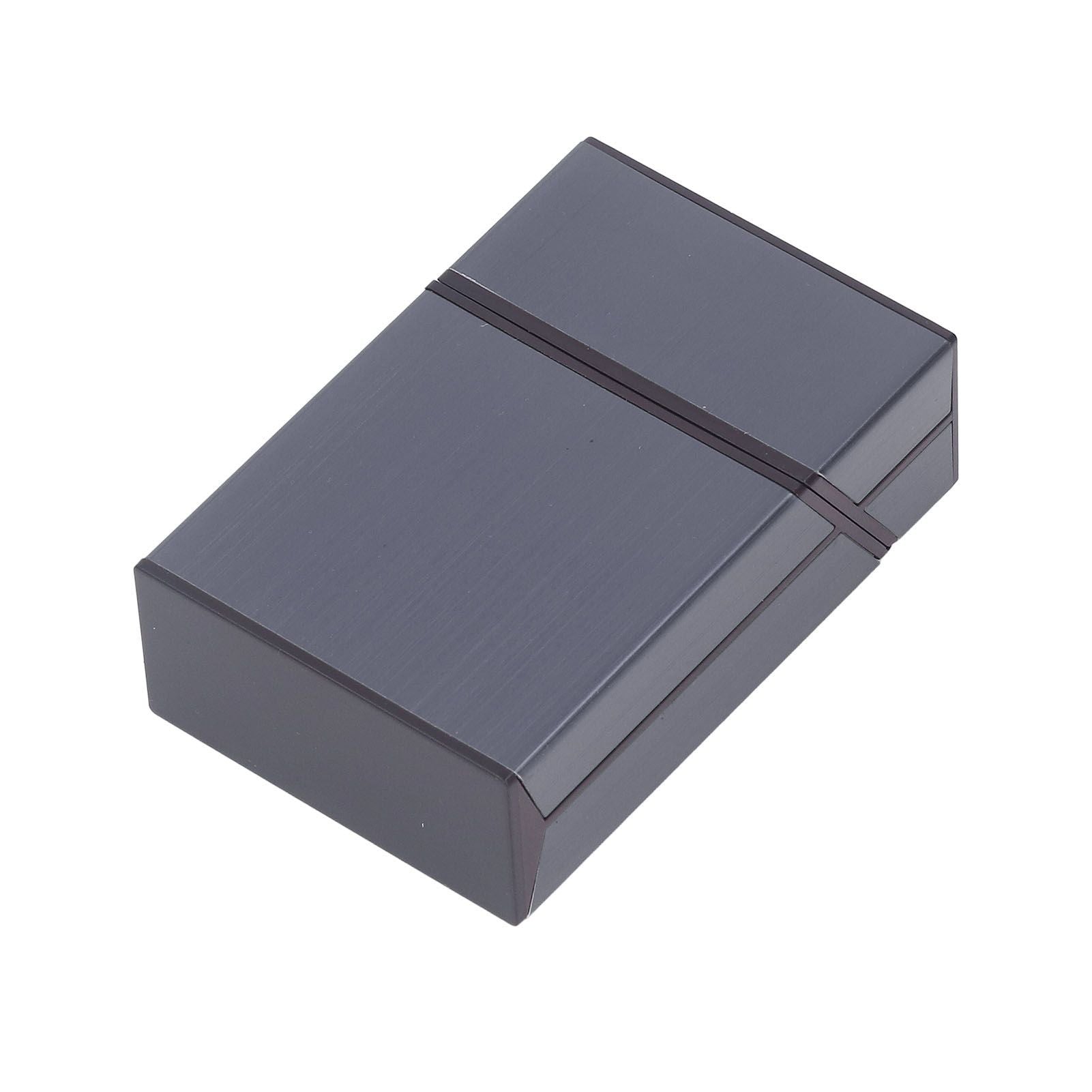 Magnetic Cigarette Case 20 Capacity Universal Flip Cover Aluminum Alloy Cigarette Box for Women Men Grey