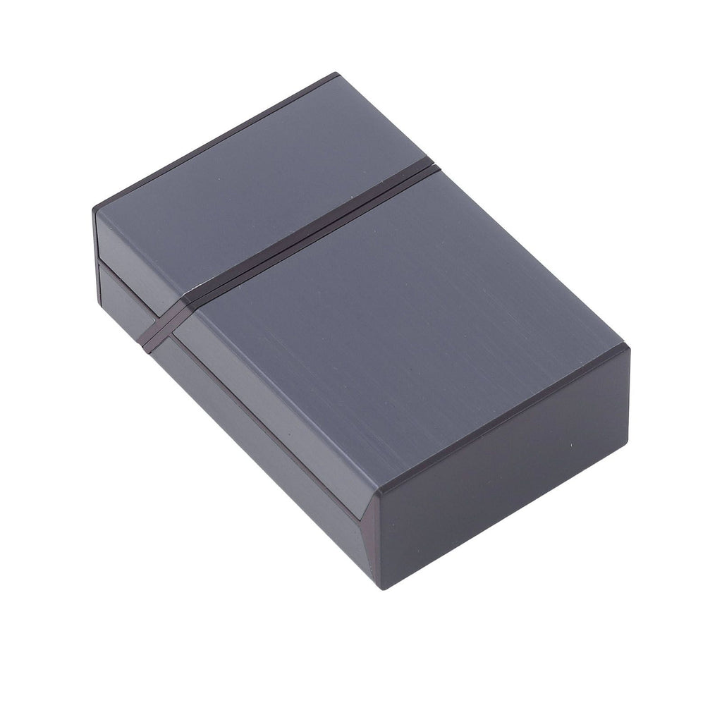 Magnetic Cigarette Case 20 Capacity Universal Flip Cover Aluminum Alloy Cigarette Box for Women Men Grey
