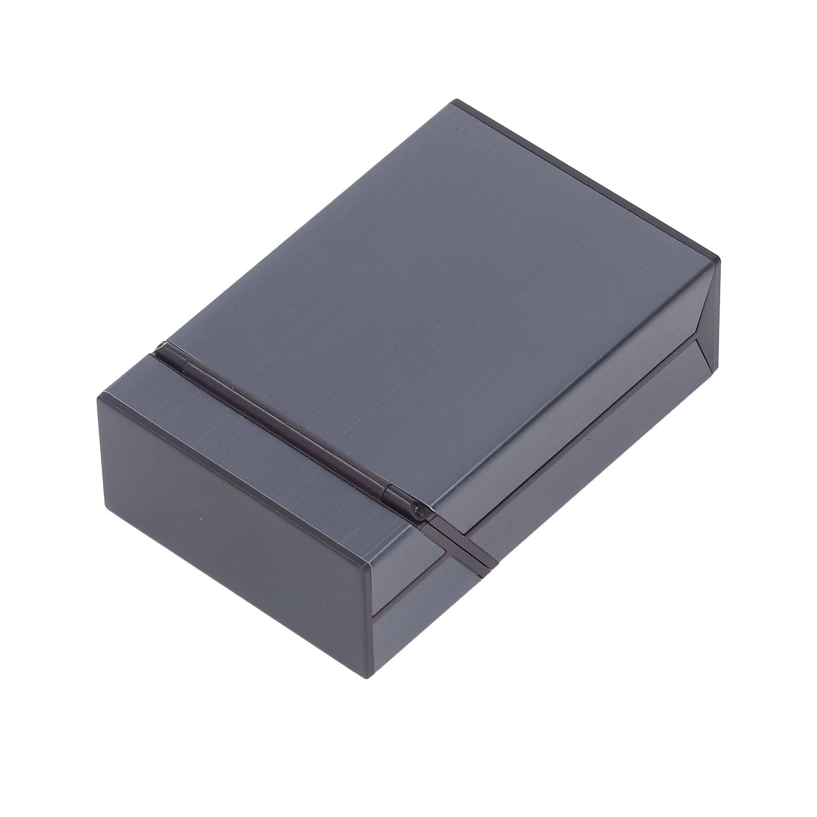 Magnetic Cigarette Case 20 Capacity Universal Flip Cover Aluminum Alloy Cigarette Box for Women Men Grey