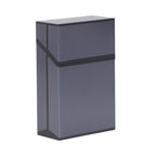 Magnetic Cigarette Case 20 Capacity Universal Flip Cover Aluminum Alloy Cigarette Box for Women Men Grey