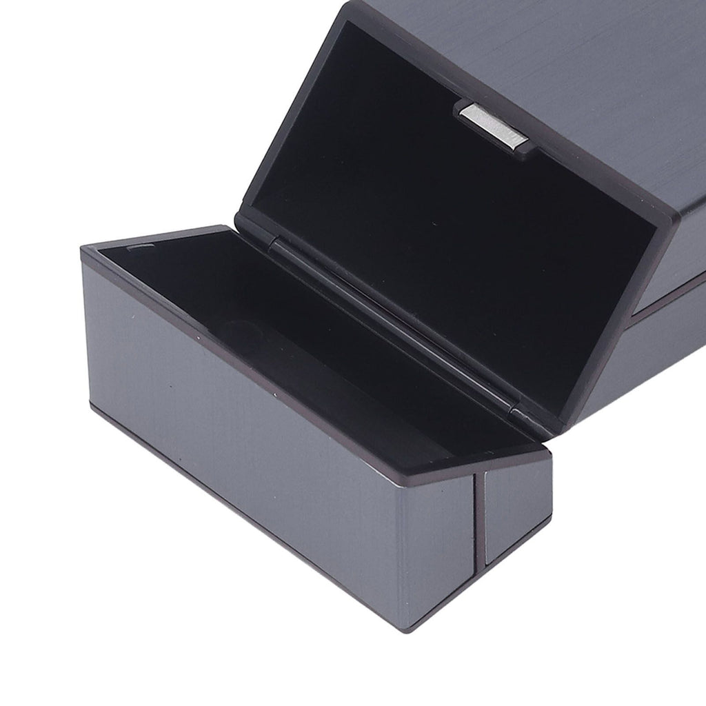 Magnetic Cigarette Case 20 Capacity Universal Flip Cover Aluminum Alloy Cigarette Box for Women Men Grey