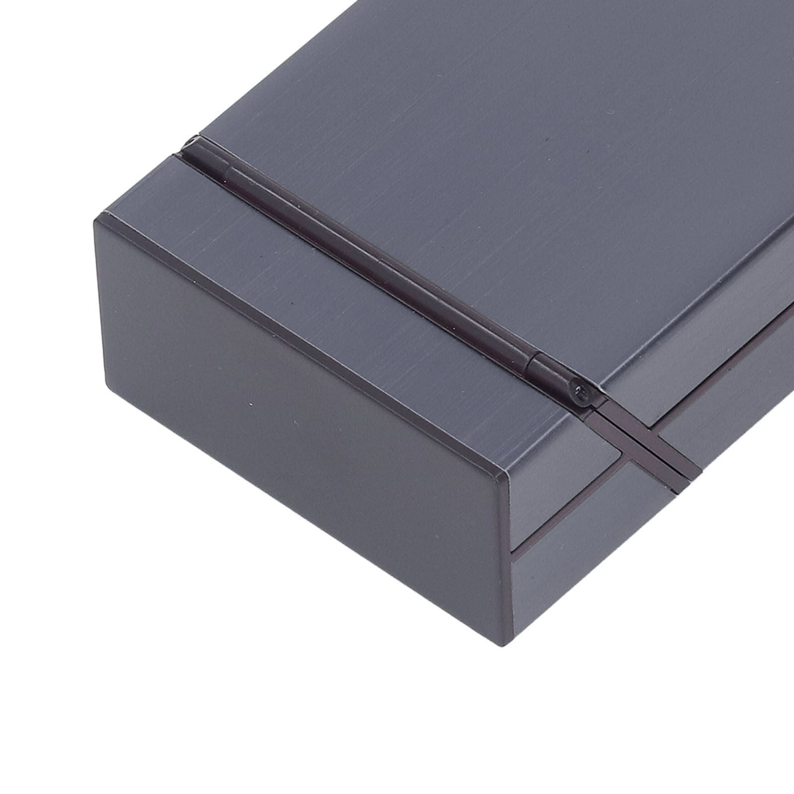 Magnetic Cigarette Case 20 Capacity Universal Flip Cover Aluminum Alloy Cigarette Box for Women Men Grey
