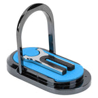Mobile Phone Holder Stand Cigarette Lighter Rechargeable with Charging Cable Phone Ring Holder Blue