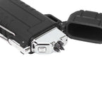 Outdoor Double Arc Electric Lighter Portable Waterproof Flashlight Lighter Charging Pulse Windproof Lighter Black