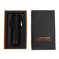 Electric Lighter Waterproof Double Arc Windproof Rechargeable 220mAh Cigarette Lighter for Camping Black